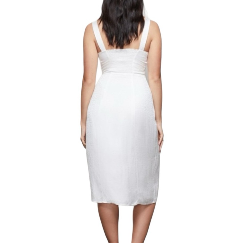Good American The Bustier Jacquard Button Midi Dress size 5 (2XL) NWT - Picture 2 of 14